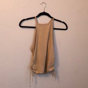 American Eagle Suede Side-Tie halter top
